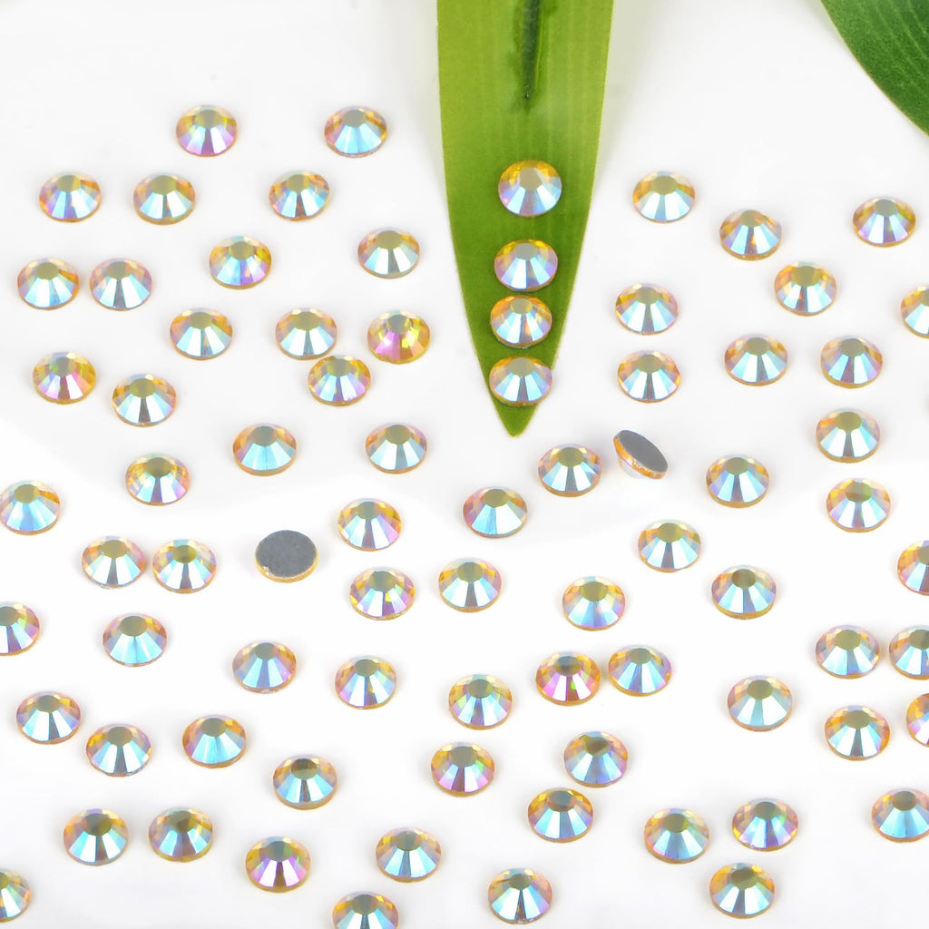 Bymitel Hotfix Citrine AB Rhinestones 2.8mm SS10 – 2880pcs | Iron-On DIY Jewelry & Craft Gems