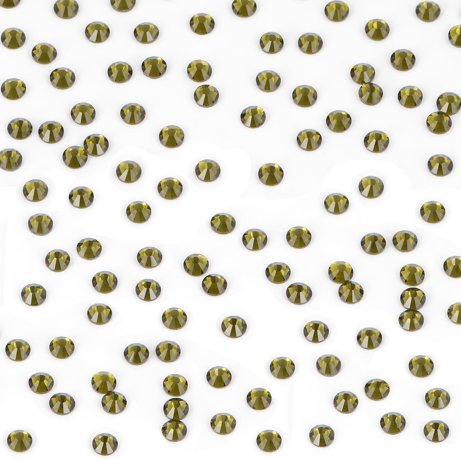 Bymitel Hotfix Olivine Crystal Rhinestones 3.8mm SS16 (2880 pcs) for DIY Jewelry & Crafts