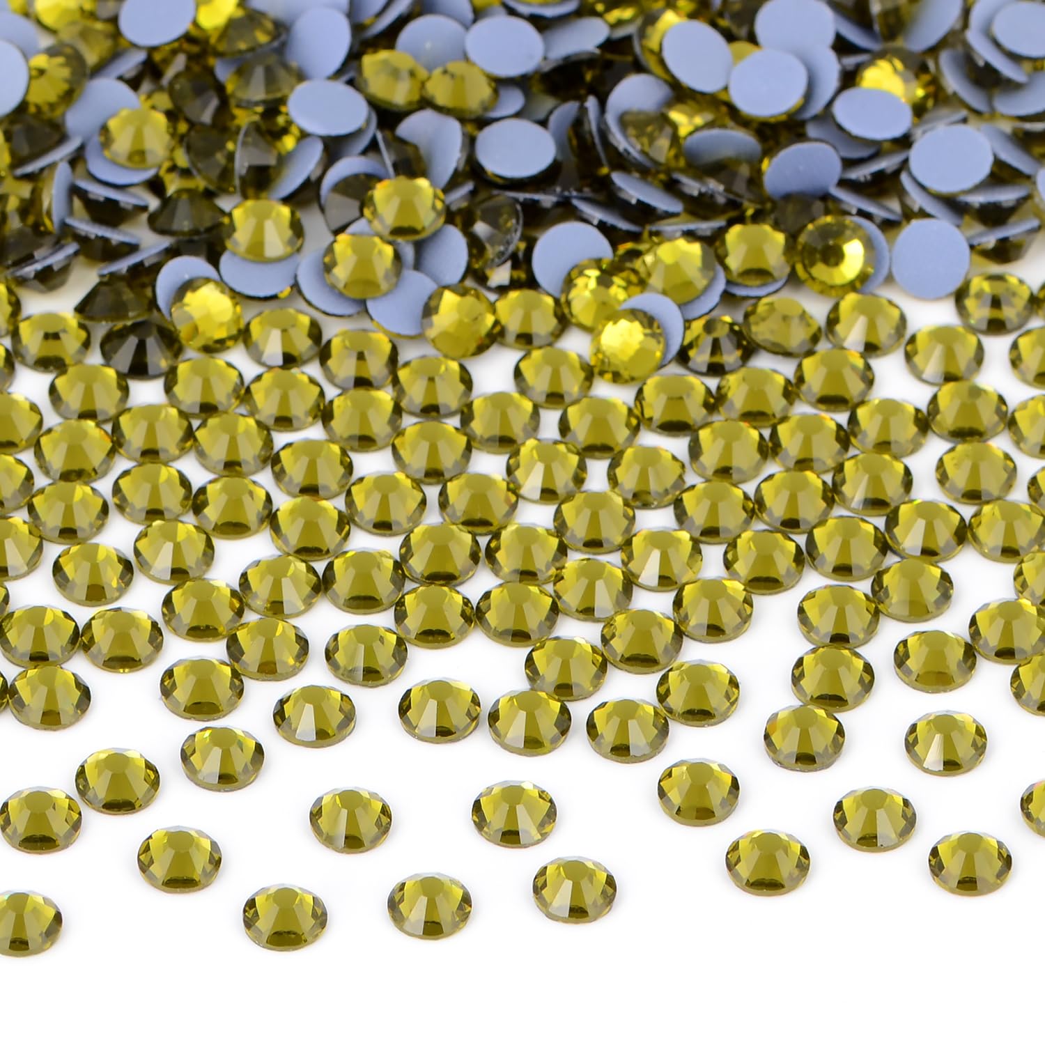 Bymitel Hotfix Olivine Crystal Rhinestones 3.8mm SS16 (2880 pcs) for DIY Jewelry & Crafts