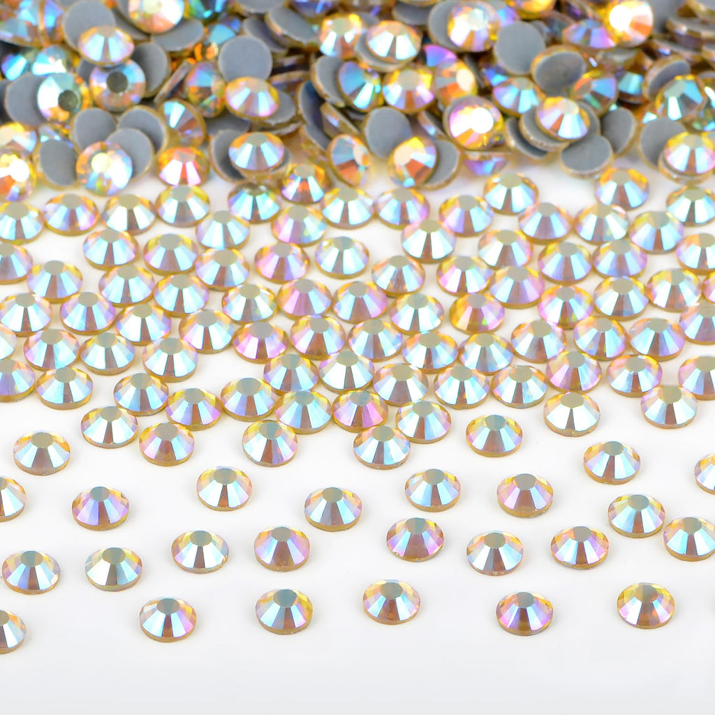 Bymitel Hotfix Citrine AB Rhinestones 2.8mm SS10 – 2880pcs | Iron-On DIY Jewelry & Craft Gems
