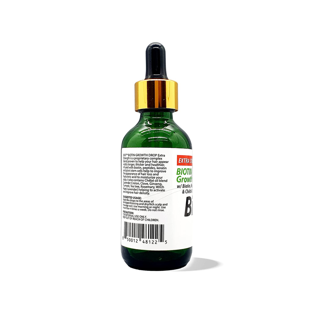 By Natures BIO7 Biotin Growth Drop Extra Strength – Biotin, Peptides & Chebe Oil, 2 oz