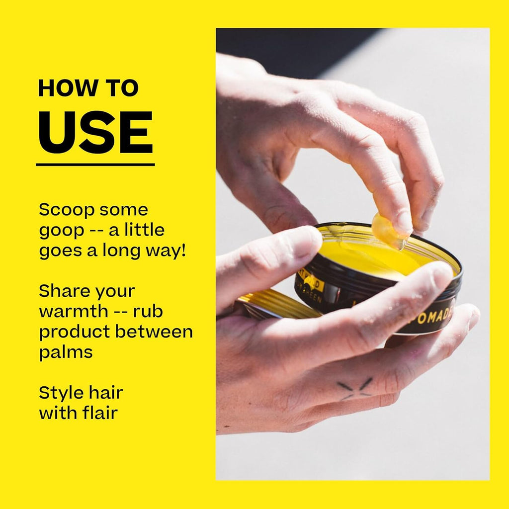 BYRD Hairdo Slick Pomade 2-Pack – Flexible Hold, Medium Sheen + Salty Coconut Car Air Freshener