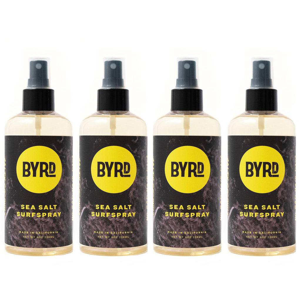 BYRD Sea Salt Surfspray – Salty Coconut Scent | Texturizing & Volumizing Spray for All Hair Types (8 oz) Pack of 4