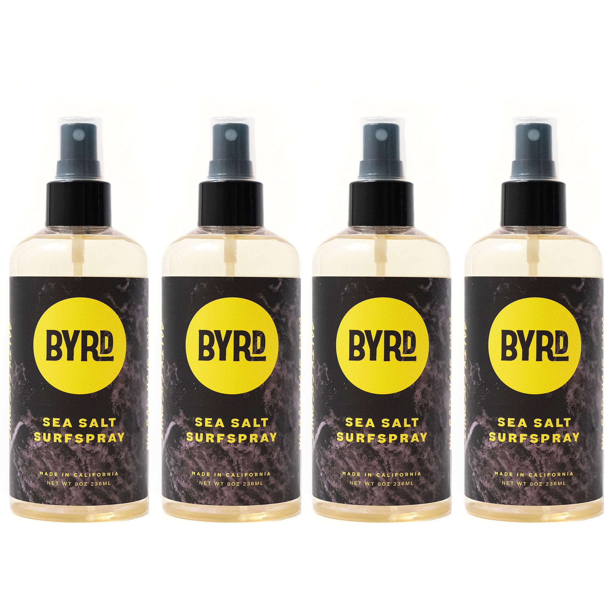BYRD Sea Salt Surfspray – Salty Coconut Scent | Texturizing & Volumizing Spray for All Hair Types (8 oz) Pack of 4