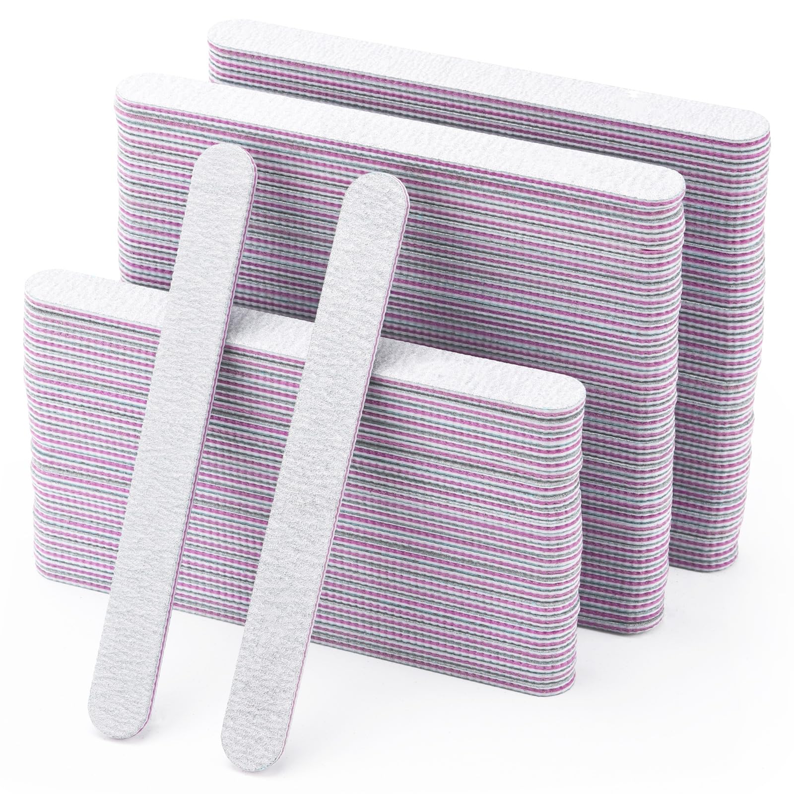 BTYMS 100 Pieces Nail Files – 100/180 Grit Double-Sided Emery Boards for Natural & Acrylic Nails