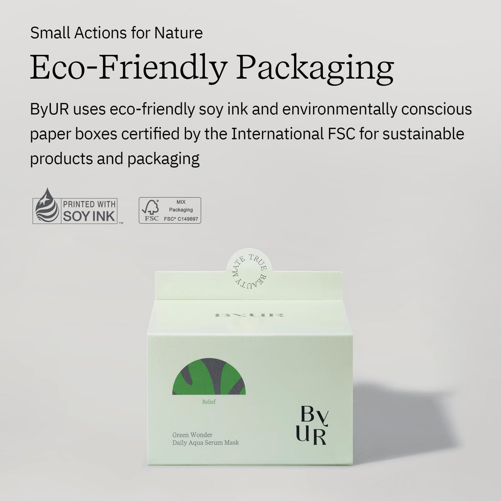 ByUR Green Wonder Daily Aqua Serum Mask (30 Count) – Hydrating, Soothing, Pore Tightening | Vegan K-Beauty