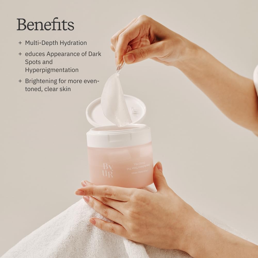 ByUR Vita Giving Keep Radiance Toner Pads – Brightening & Hydration (70 Count)