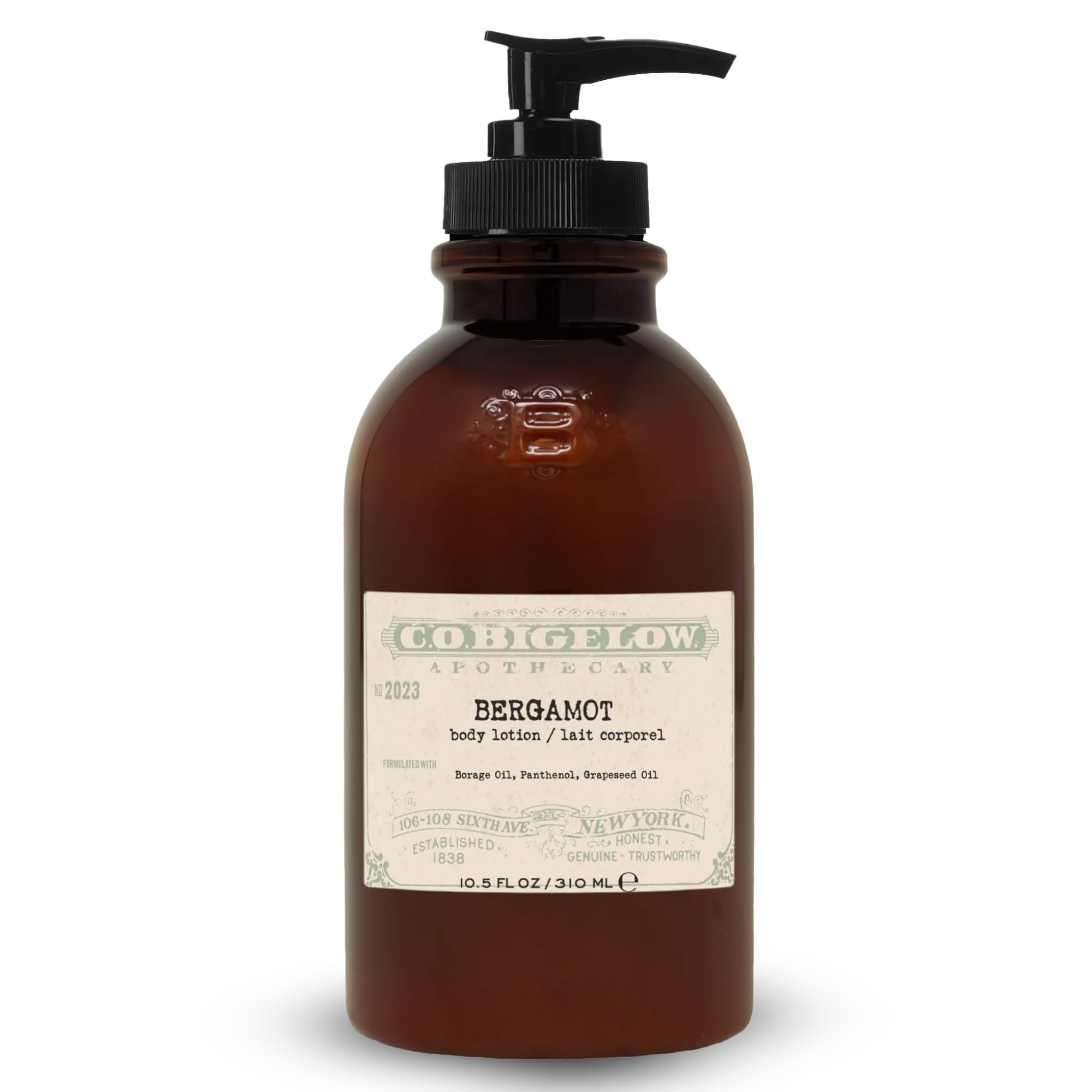 C.O. Bigelow Bergamot Body Lotion | Iconic Collection Moisturizing Lotion with Shea Butter, Borage Oil & Grapeseed Oil (10.5 oz)