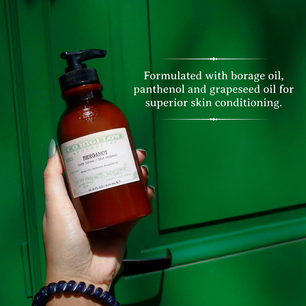 C.O. Bigelow Bergamot Body Lotion | Iconic Collection Moisturizing Lotion with Shea Butter, Borage Oil & Grapeseed Oil (10.5 oz)