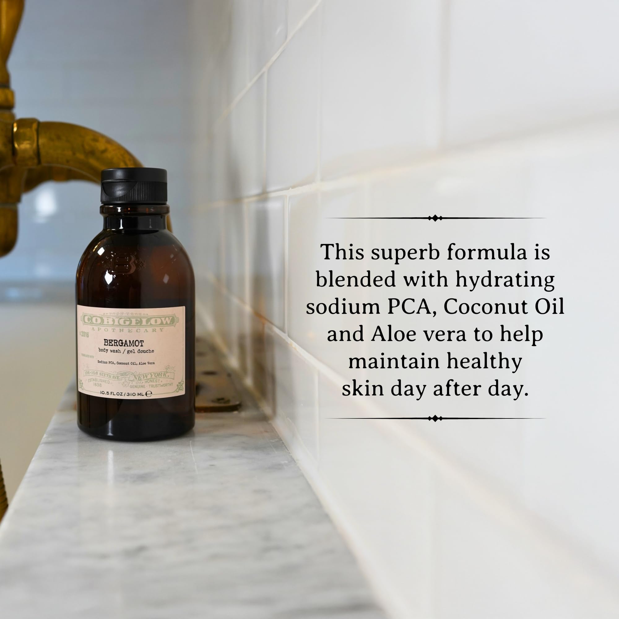 C.O. Bigelow Bergamot Body Wash – Moisturizing with Coconut Oil & Aloe Vera | Iconic Collection