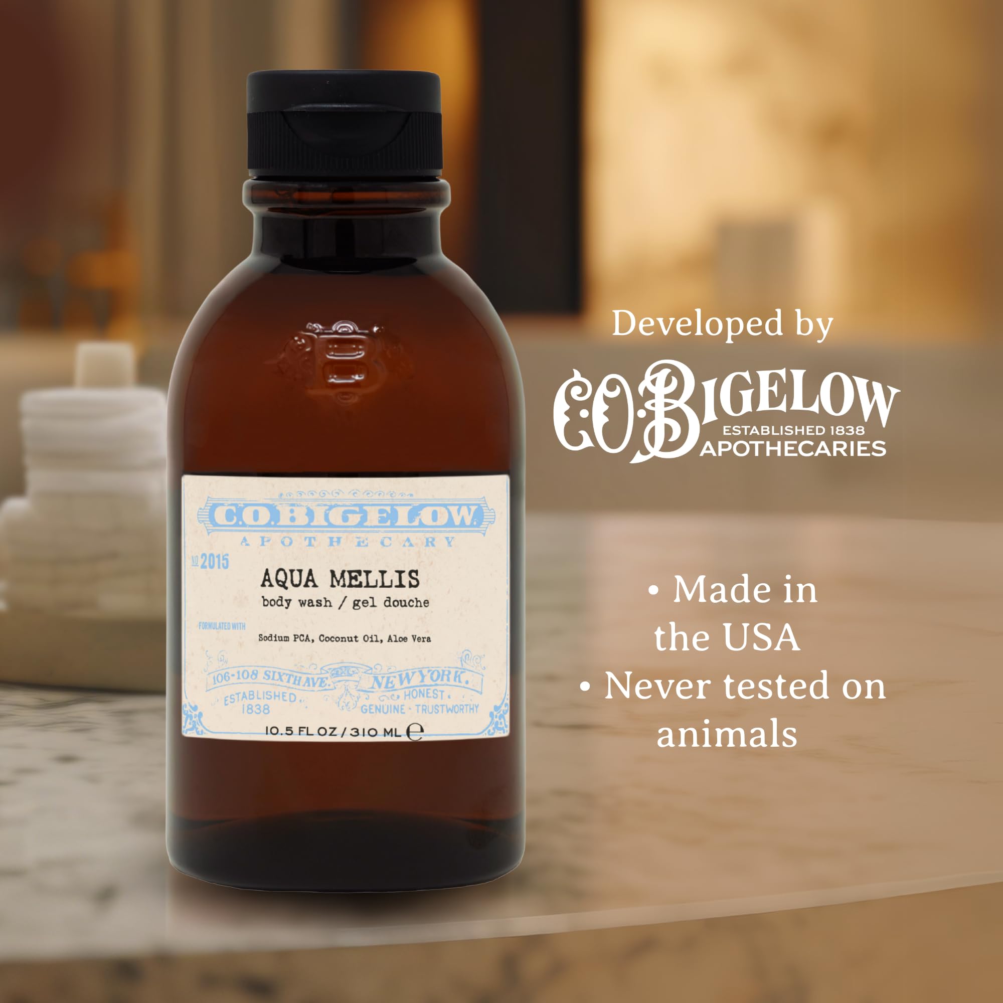 C.O. Bigelow Bergamot Body Wash – Moisturizing with Coconut Oil & Aloe Vera | Iconic Collection