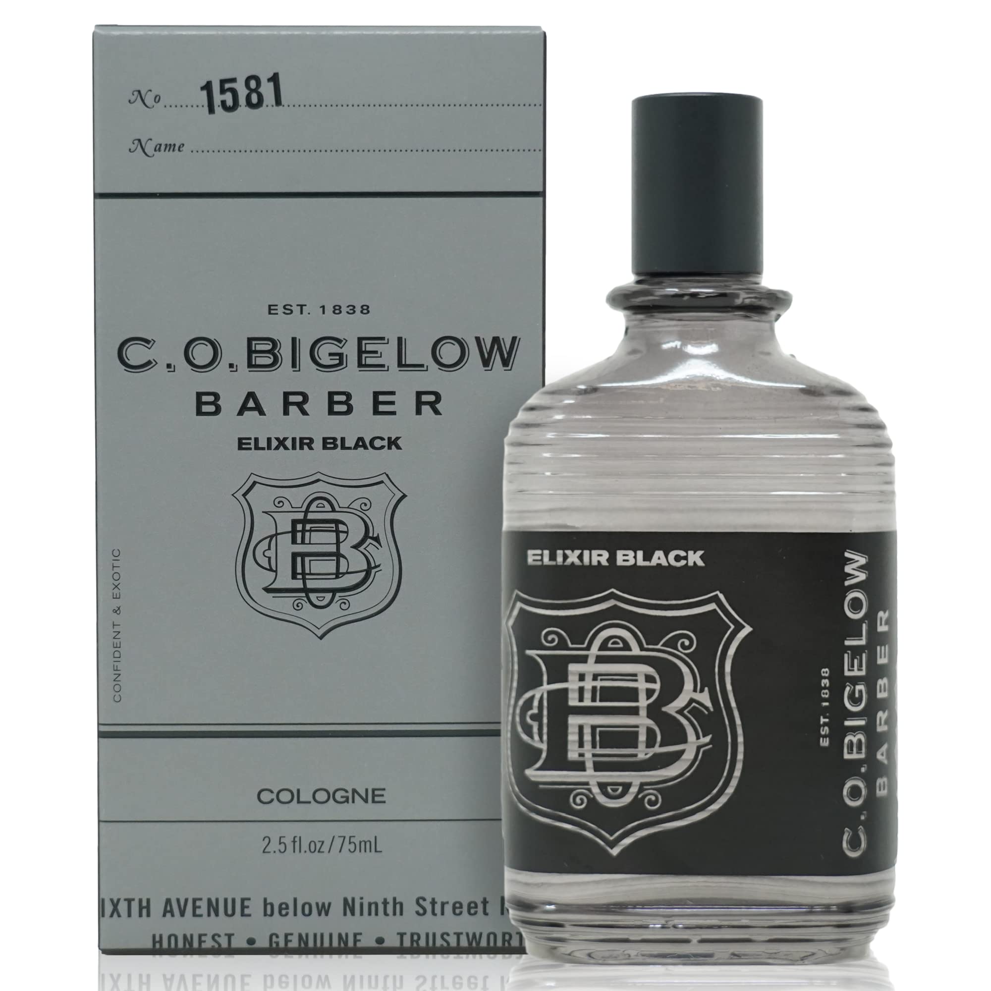 C.O. Bigelow Elixir Black Cologne for Men – Musk & Vanilla, Long-Lasting Fragrance (2.5 Fl Oz)