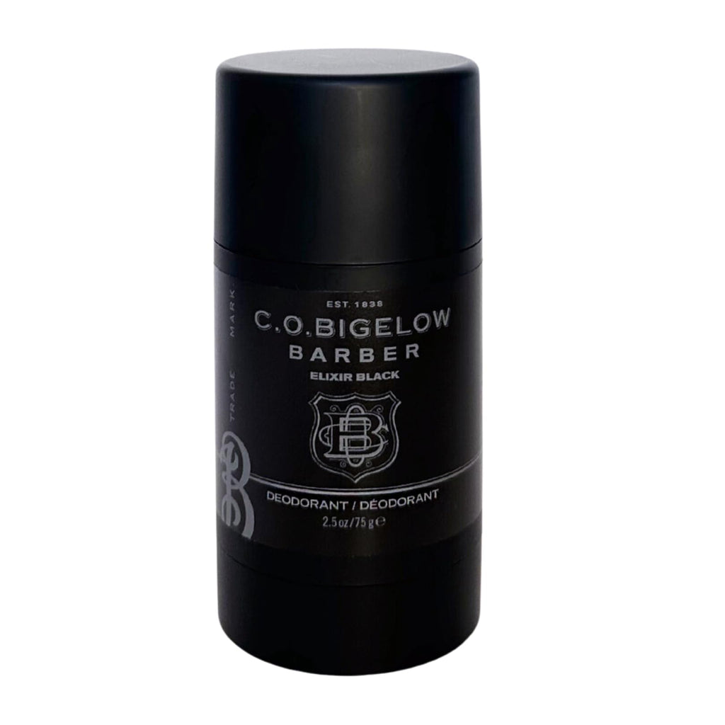 C.O. Bigelow Elixir Black Aluminum-Free Deodorant for Men – Musk & Vanilla Scent, Gel Stick, 2.5 oz