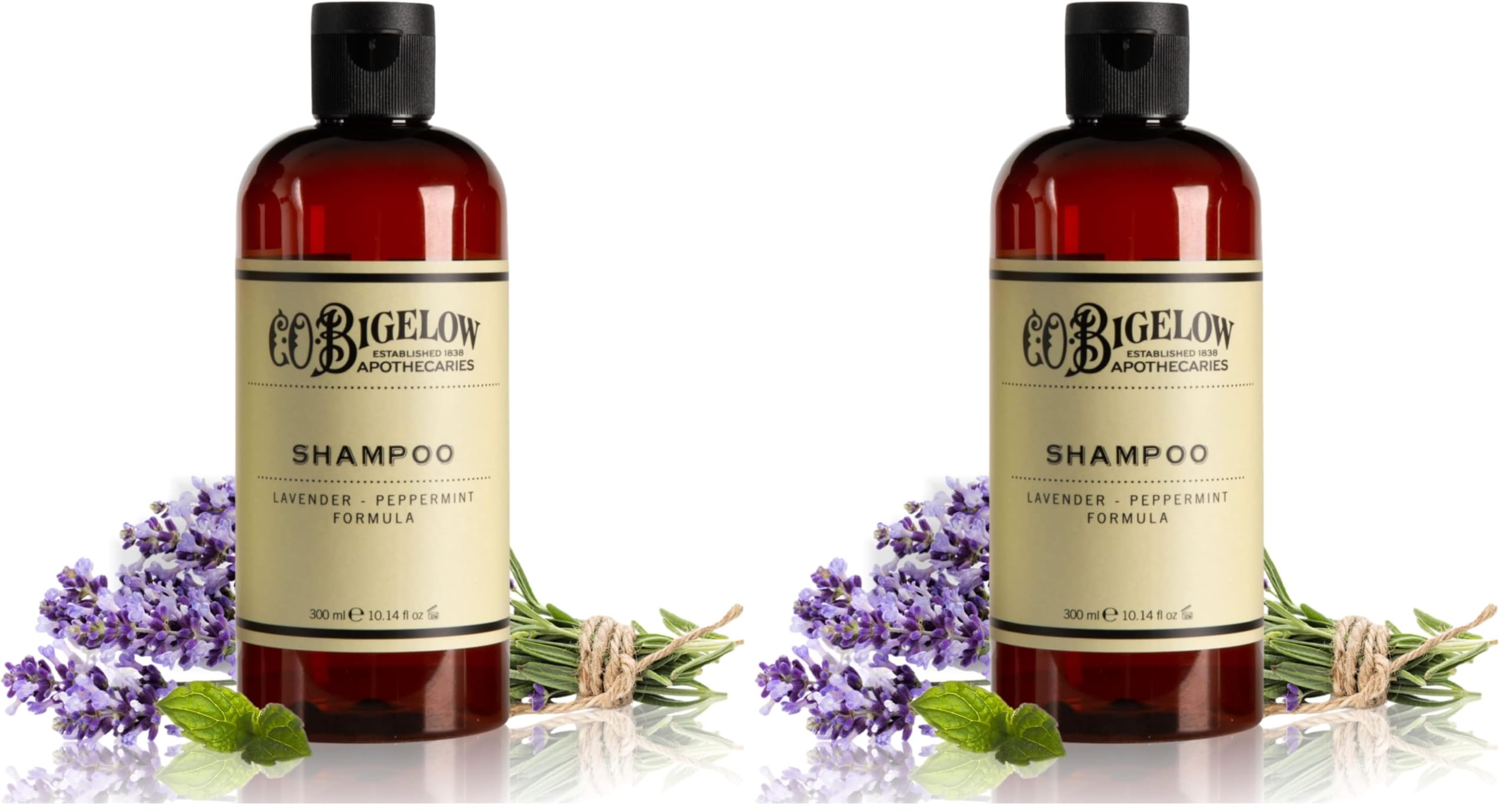 C.O. Bigelow Lavender Peppermint Shampoo - Sulfate-Free, Pack of 2