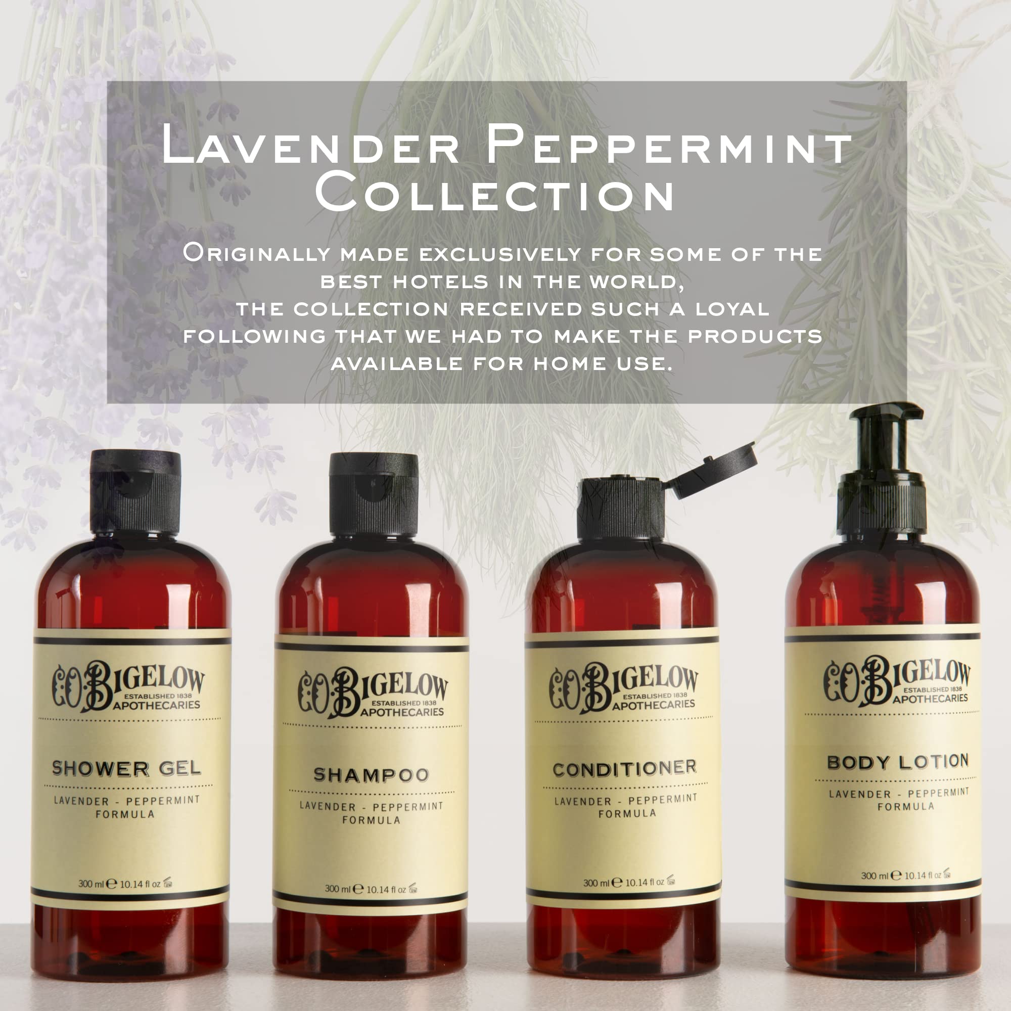 C.O. Bigelow Lavender Peppermint Shampoo - Sulfate-Free, Pack of 2