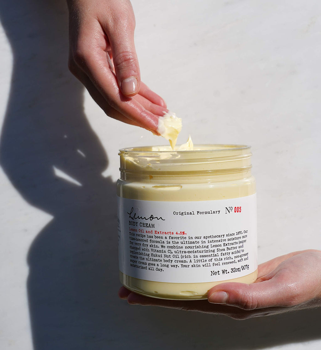 C.O. Bigelow Lemon Body Cream | Moisturizing Lotion with Shea Butter & Lemon Extract | 32 oz