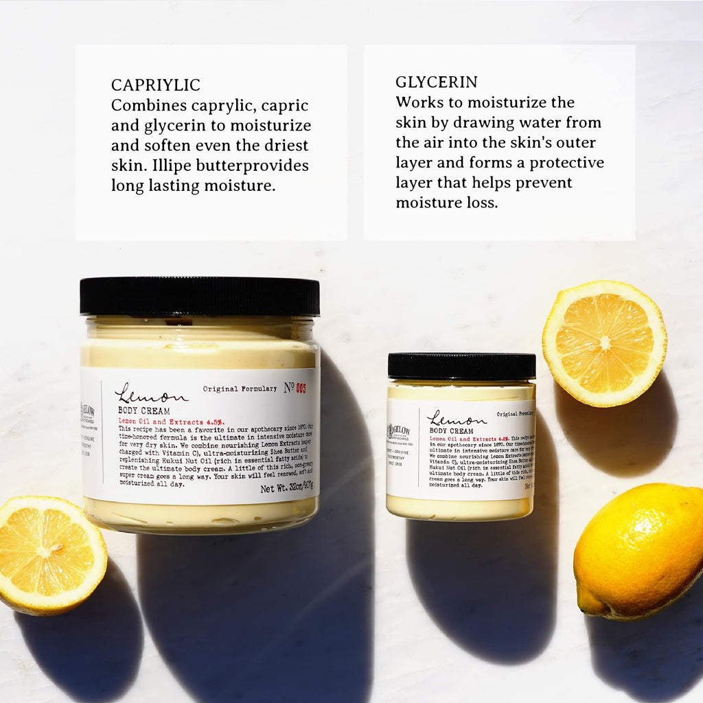 C.O. Bigelow Lemon Body Cream | Moisturizing Lotion with Shea Butter & Lemon Extract | 32 oz