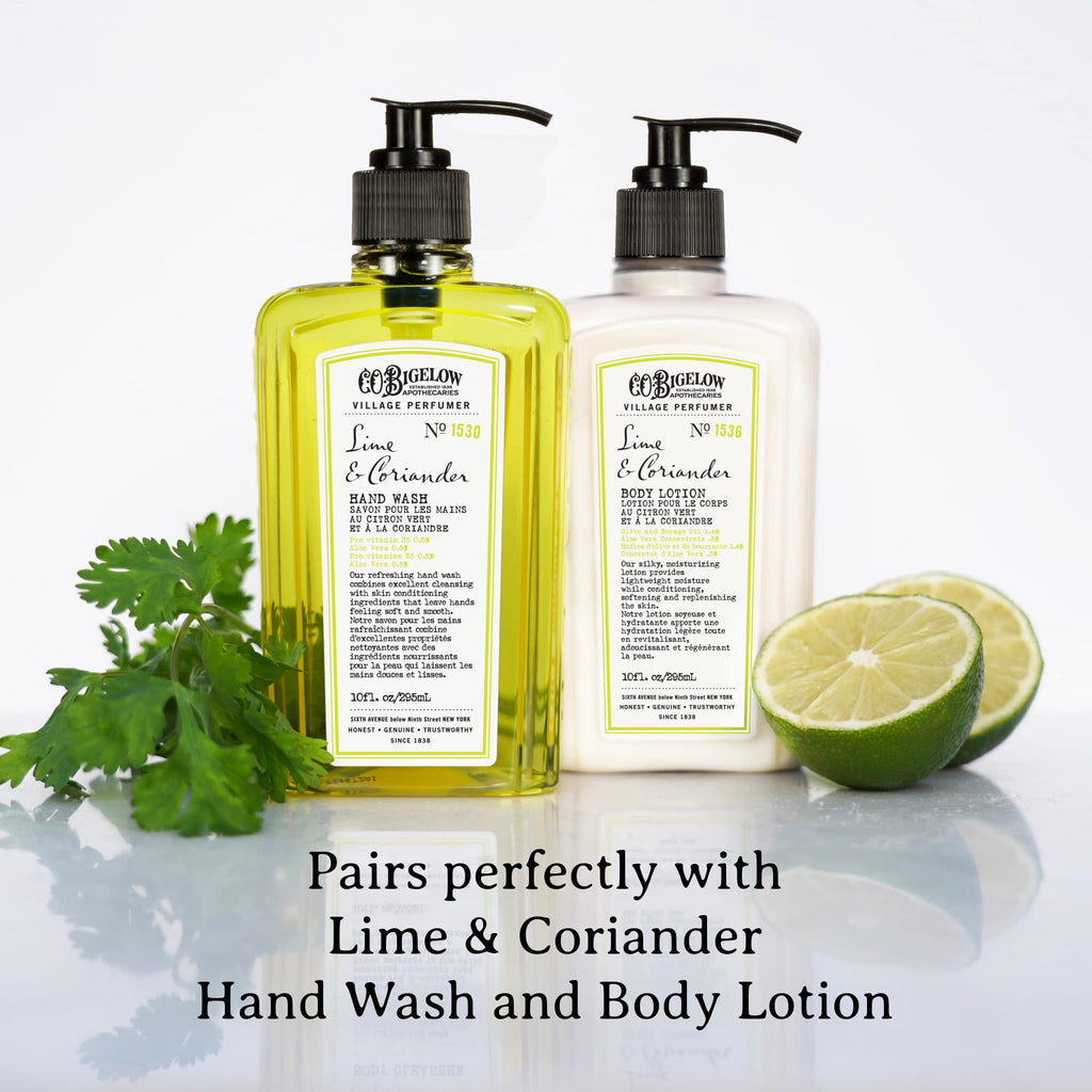C.O. Bigelow Lime Coriander Body Wash | Village Perfumer Aloe Moisturizing Cleanser, 10 oz