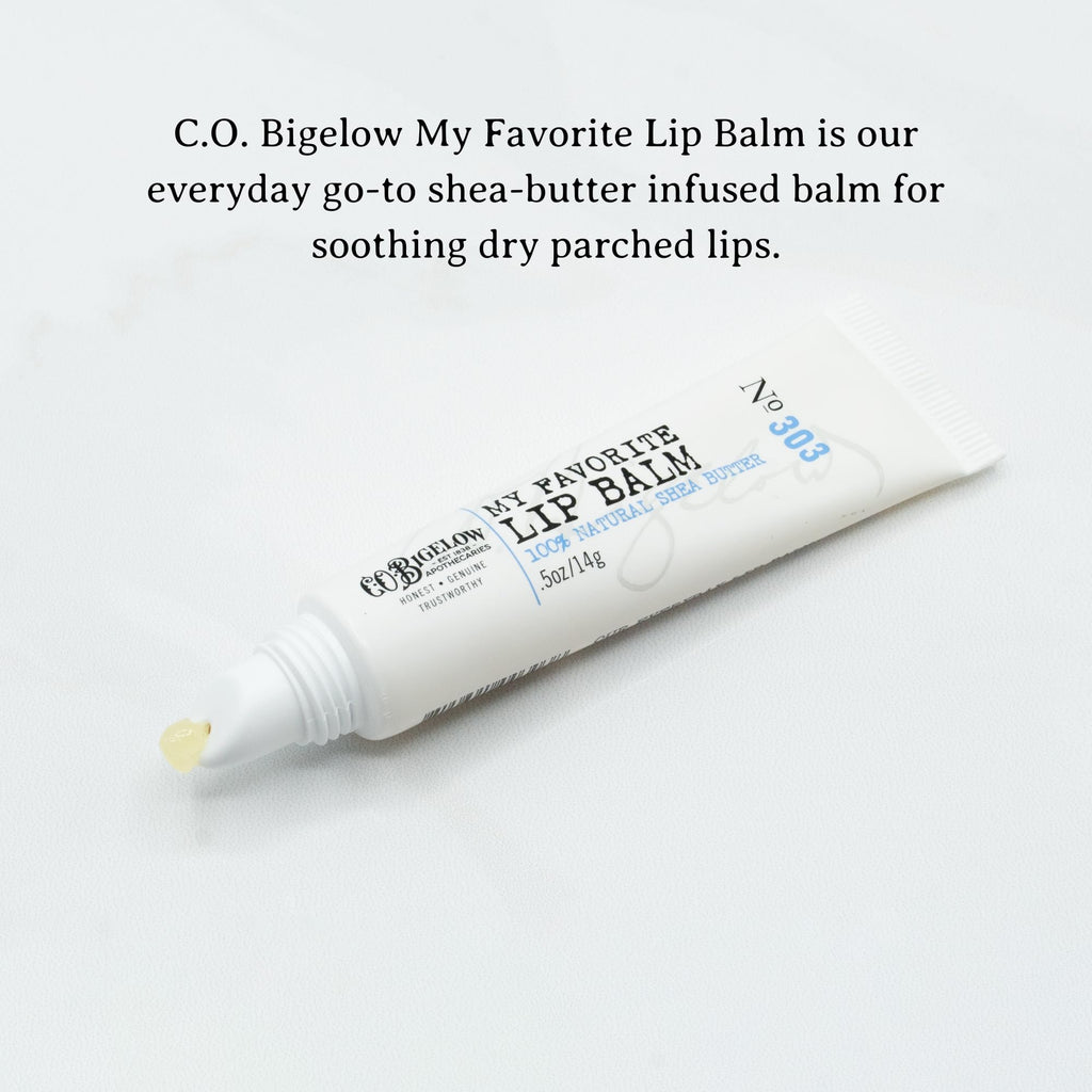 C. O. Bigelow My Favorite Lip Balm Tubes – Pack of 3, Unscented Hydrating Lip Balm 0.5 oz