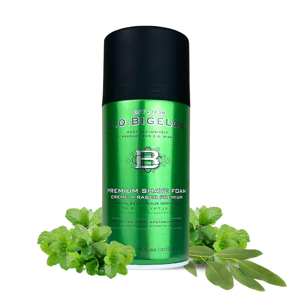 C.O. Bigelow Shaving Foam – Rich Lather, Eucalyptus, All Skin Types (Pack of 2)