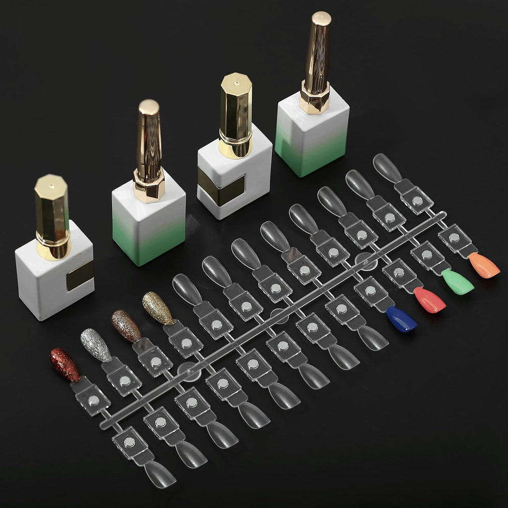 C12rtive 120PCS Magnetic Nail Color Display Tips – Premium Acrylic Tips for Gel & Regular Polish