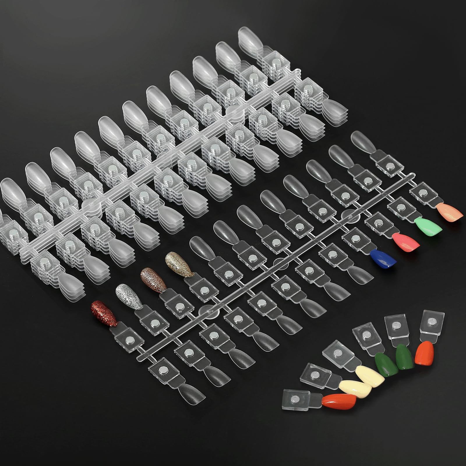 C12rtive 120PCS Magnetic Nail Color Display Tips – Premium Acrylic Tips for Gel & Regular Polish