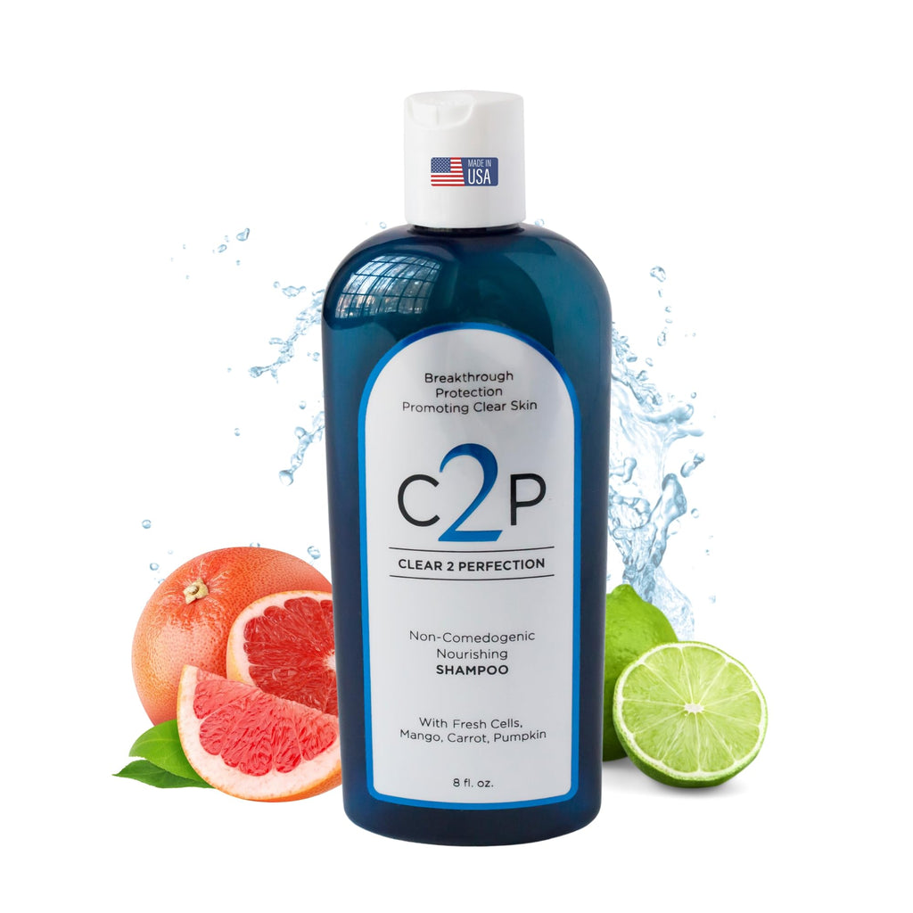 C2P Non-Comedogenic Clear 2 Perfection Shampoo — Sulfate & Paraben-Free for Clear Skin & Hair