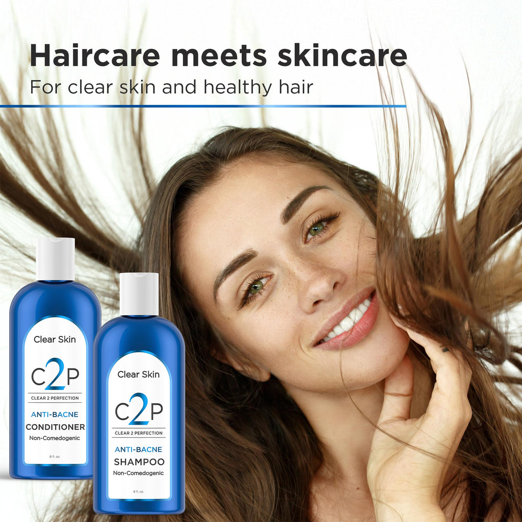 C2P Non-Comedogenic Clear 2 Perfection Shampoo — Sulfate & Paraben-Free for Clear Skin & Hair