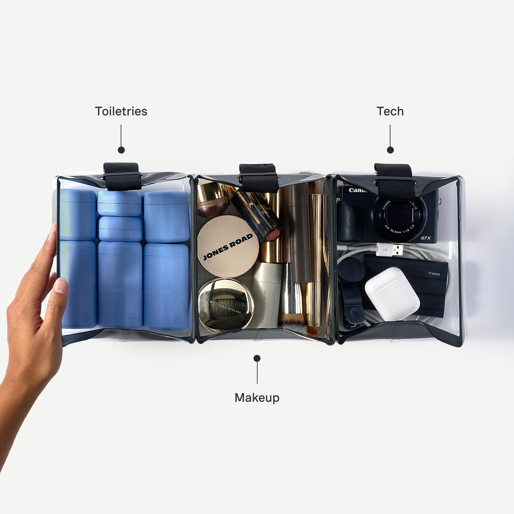 Cadence Parcel Clear Kit with Magnetic Closure – Leak-Resistant, TSA-Compliant & Modular Travel Bag