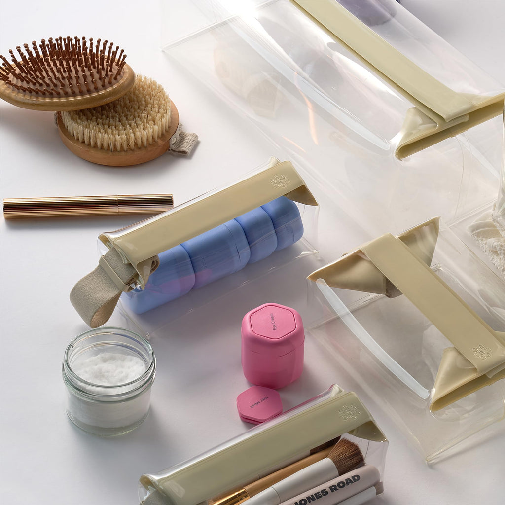 Cadence Parcel Clear Kit with Magnetic Closure – Leak-Resistant, TSA-Compliant & Modular Travel Bag