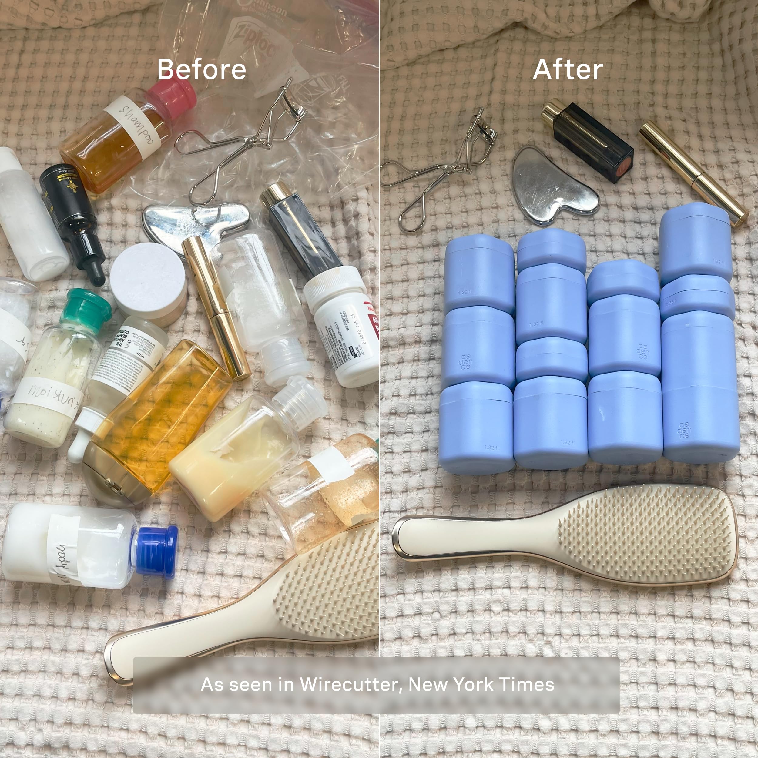 Cadence Travel Containers - Daily Routine Capsule Set with Magnetic Lids (Pacific)