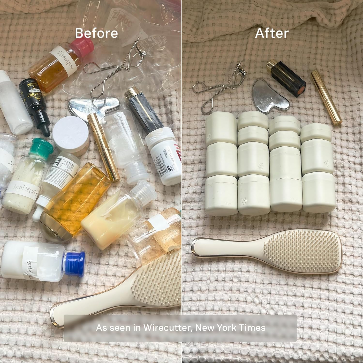 Cadence Travel Containers - 6-Piece Magnetic Body Care Set | 2 Small & 4 Medium Capsules