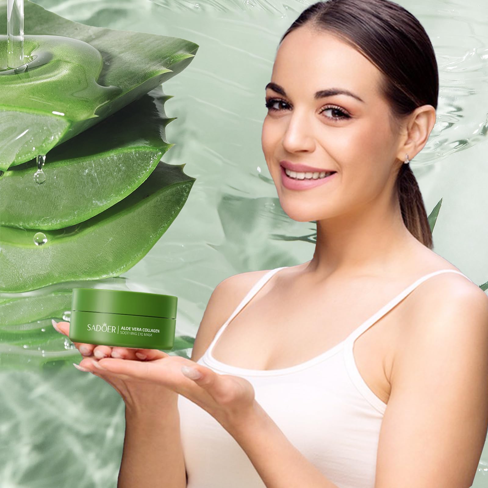 Caewous Under Eye Patches – Puffy Eyes & Dark Circles, Aloe Vera Hydrogel Mask (60 Pcs)