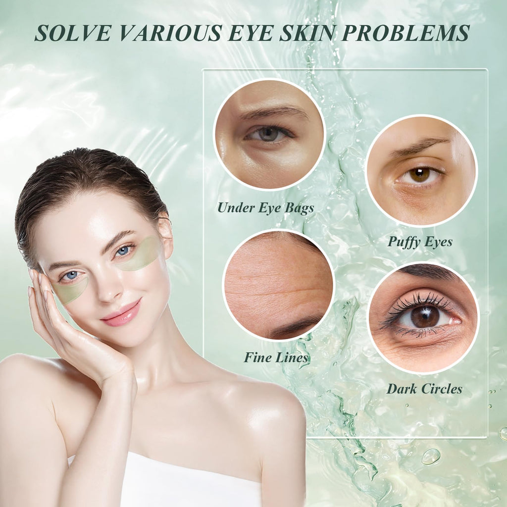 Caewous Under Eye Patches – Puffy Eyes & Dark Circles, Aloe Vera Hydrogel Mask (60 Pcs)
