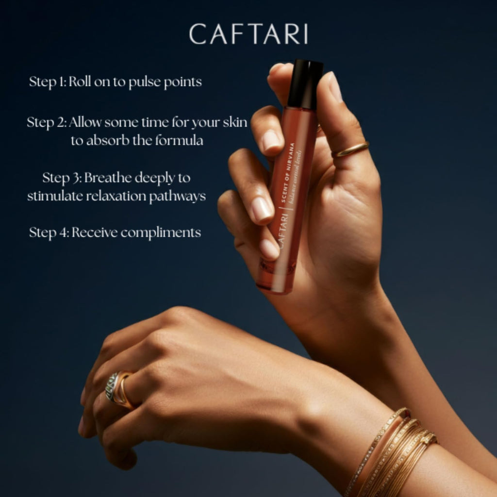 Caftari Luxury Perfume Oil Rollerball – Oudh, Cedarwood & Patchouli | 10 ml