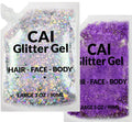 CAI BEAUTY NYC Face, Hair & Body Glitter Gel – Moon & Stars, 3 oz, 2-Pack