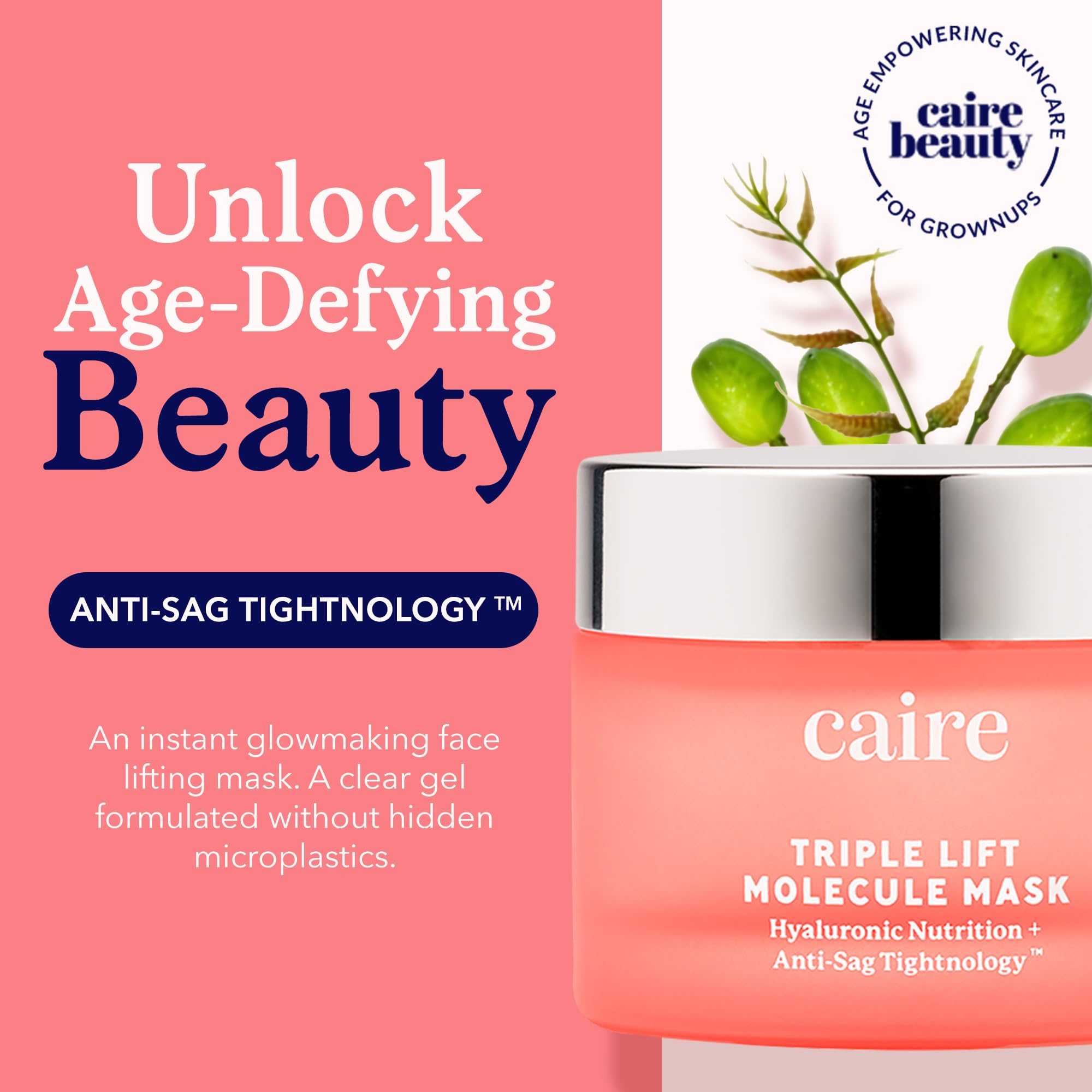 Caire Beauty Hyaluronic Acid Gel Mask — Instant Lift & Deep Hydration (40 ml)