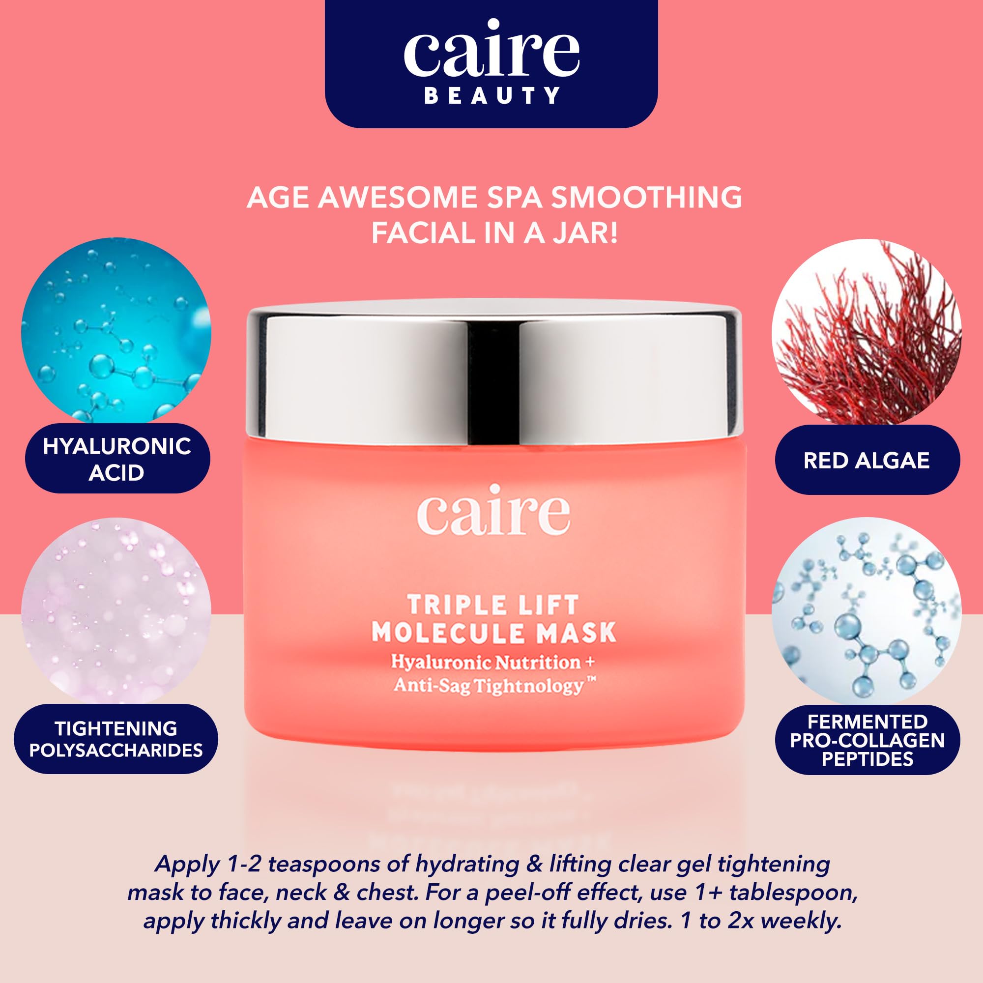Caire Beauty Hyaluronic Acid Gel Mask — Instant Lift & Deep Hydration (40 ml)