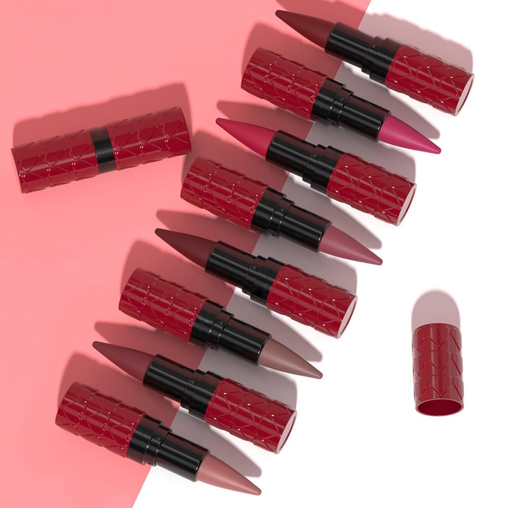 CAKAILA Gradient Matte Lipstick Crayon Set – 2-in-1 Lip Liner & Lipstick