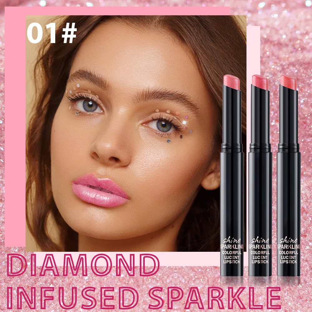 CAKAILA 3Pcs Pink Nude Orange Metallic Lipstick – Lightweight, Long-Lasting, Vegan