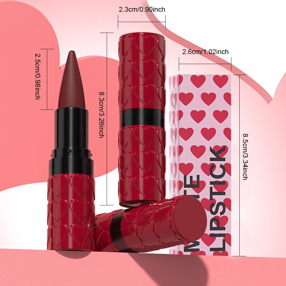 CAKAILA Gradient Matte Lipstick Crayon Set – 2-in-1 Lip Liner & Lipstick