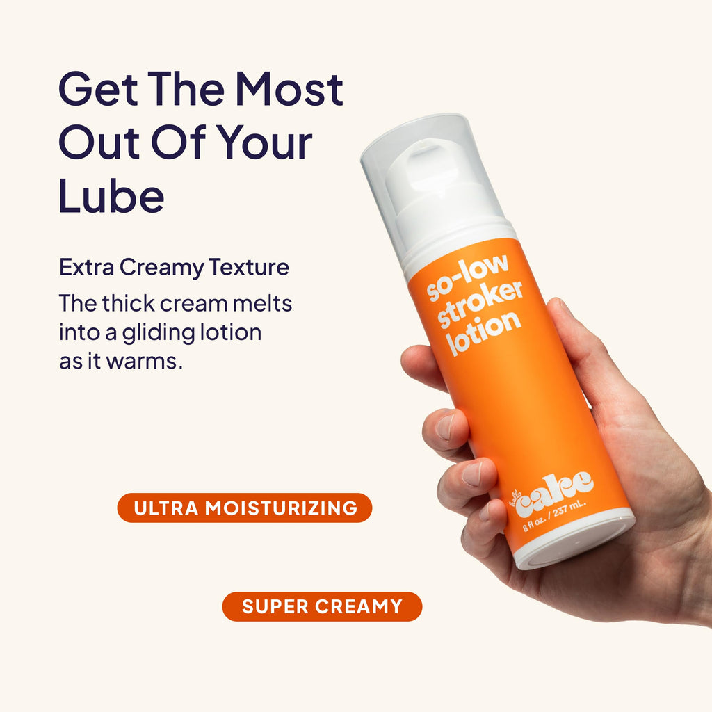 Cake Hello Cake So-Low Stroker Lotion – Below-the-Belt Solo Cream for Men (8 fl oz)