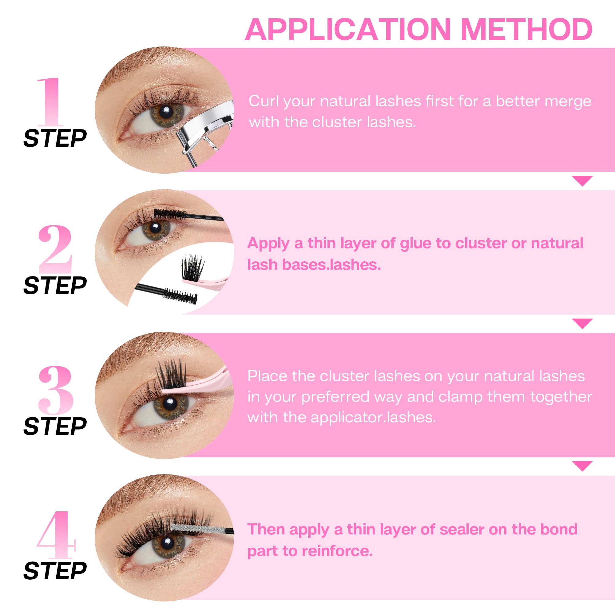 CALAILIS Lash Glue – 48h Hold for Cluster Lashes | Waterproof, Precise, 2 Pack