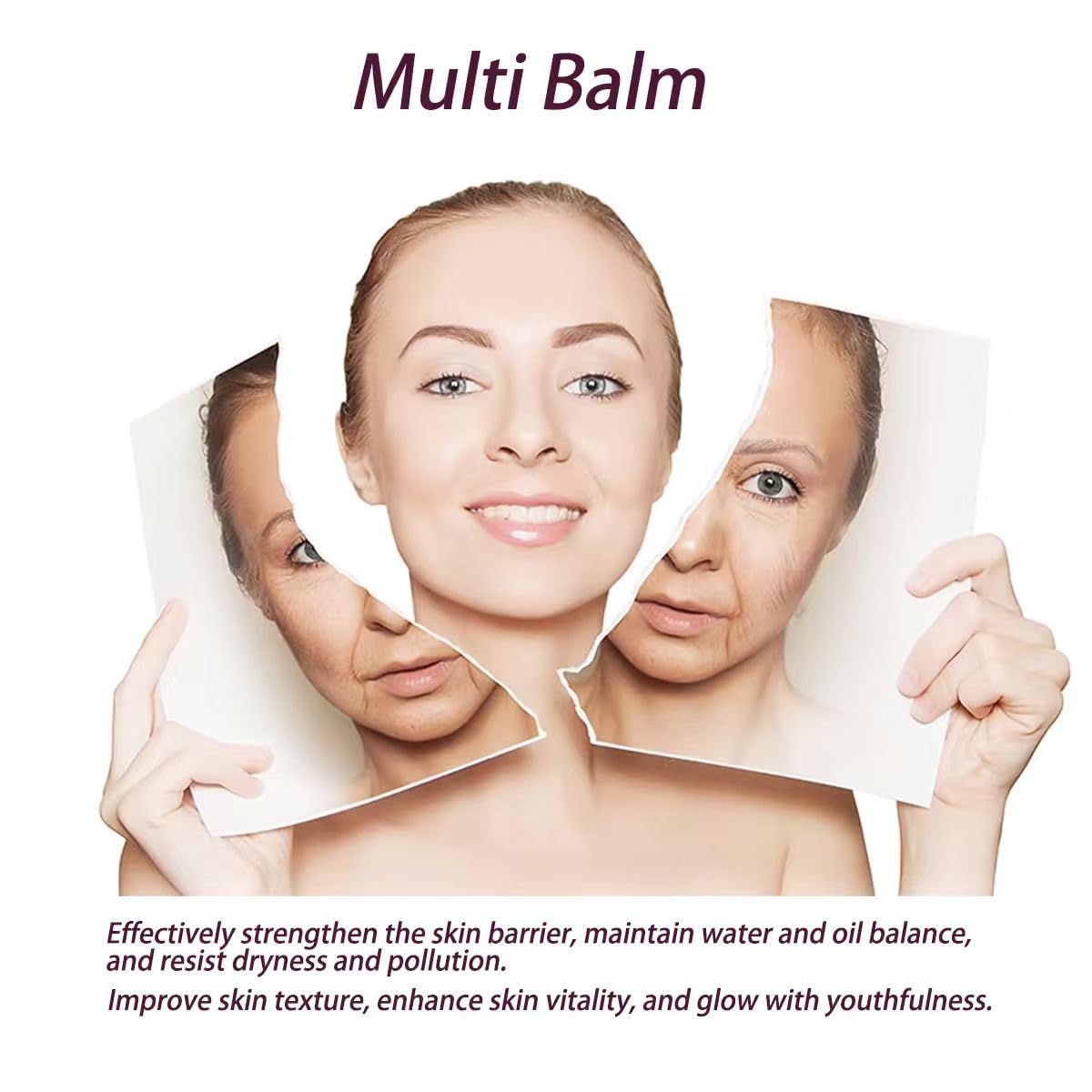 2Pcs Calcium Multi Balm – Anti-Aging Hydrating & Firming Face Stick for Eyes, Neck, and Face (Korean Collagen)