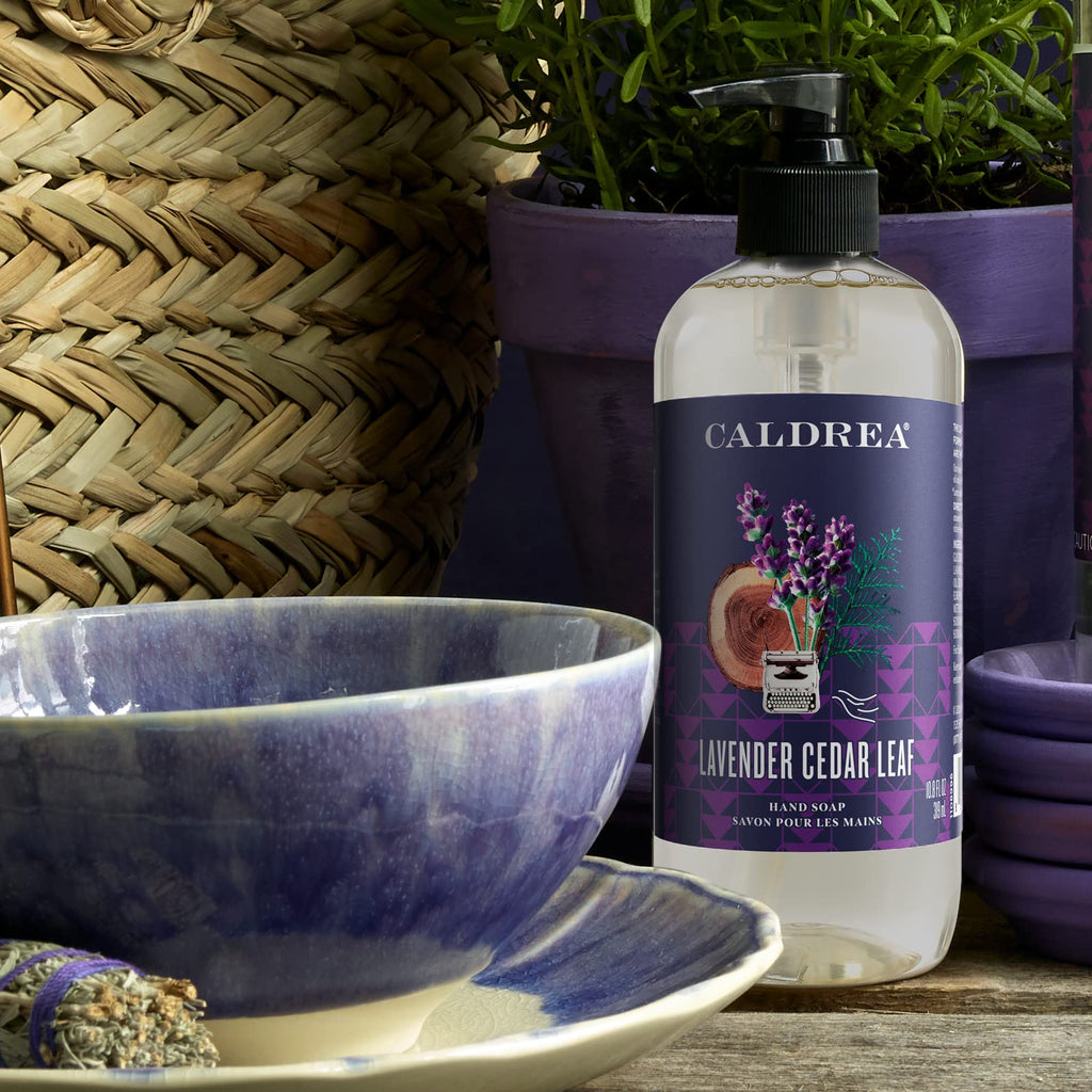 Caldrea Lavender Cedar Leaf Hand Soap – Aloe Vera & Olive Oil, 10.8 oz