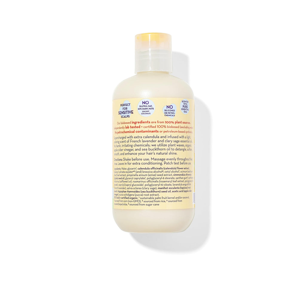California Baby Calendula Kids Conditioner – 100% Plant-Based, Lavender Scent, Rinse-Out or Leave-In, 8.5 oz