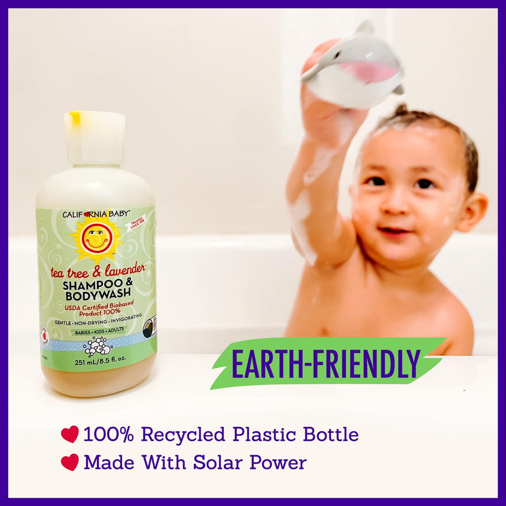 California Baby Tea Tree & Lavender Baby Wash + Shampoo – 100% Plant-Based