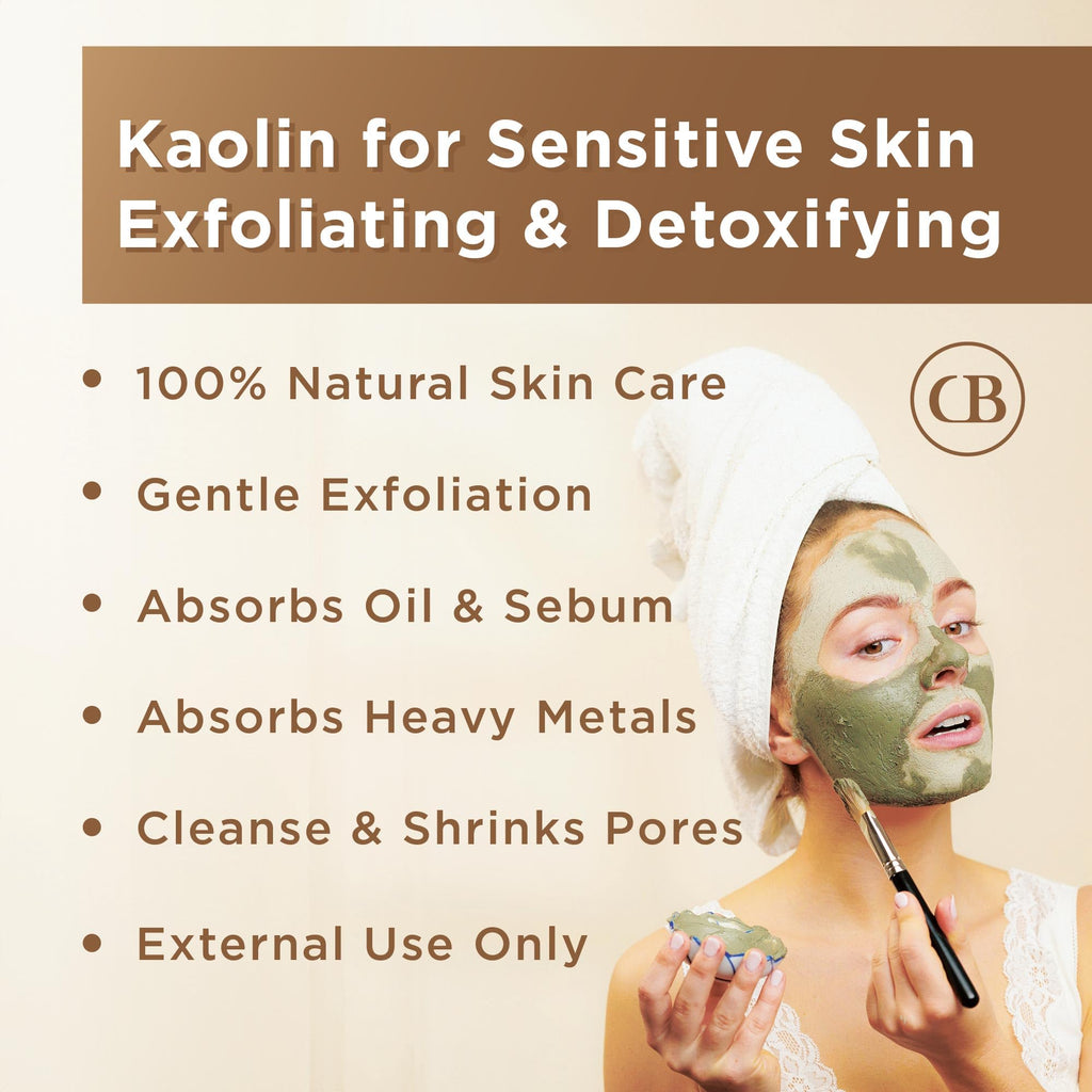 California Biology Kaolin Clay for Face & Body | Gentle Mineral Mask (16 oz)