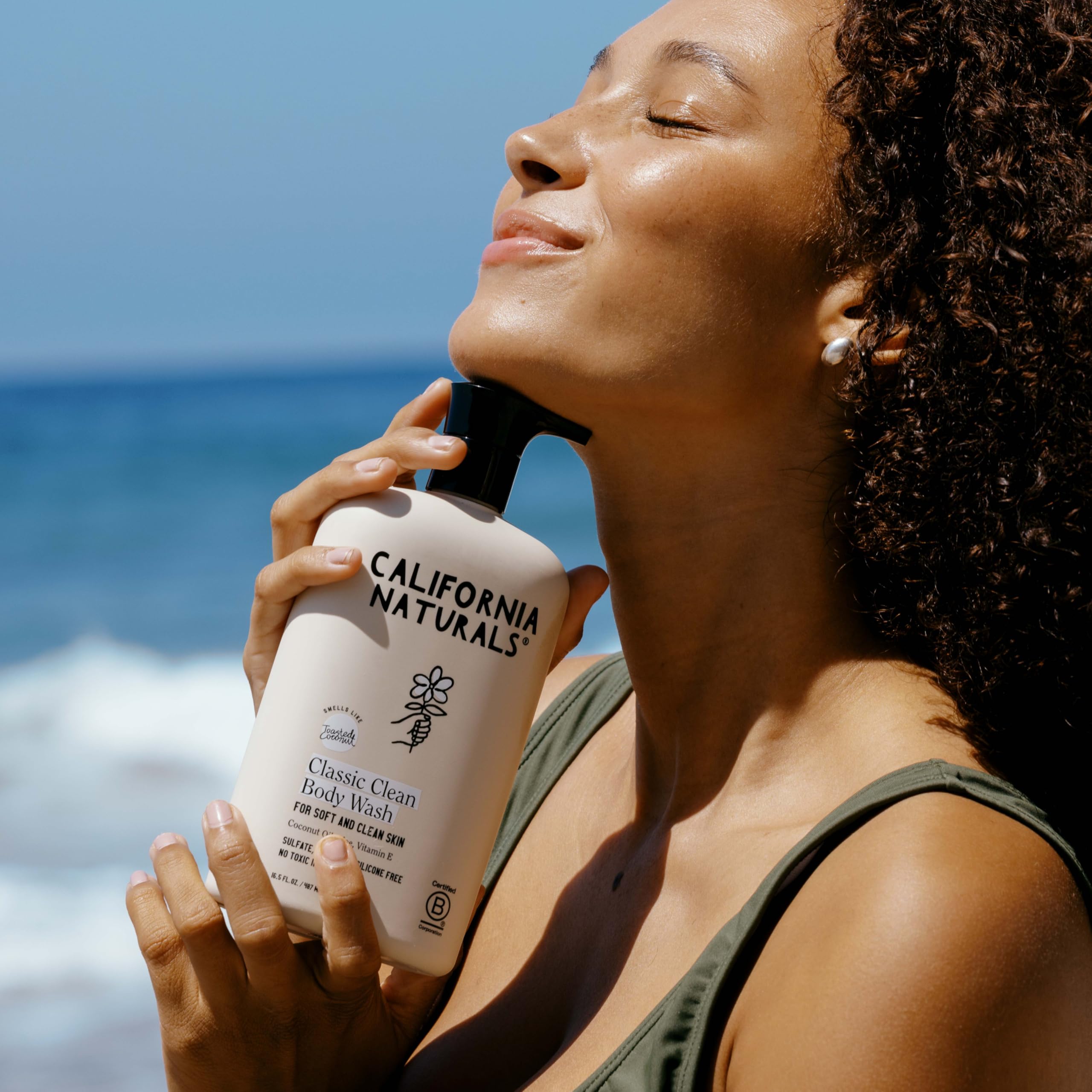 California Naturals Body Wash for Women and Men | Vitamin E-Free Coconut Scent | Vegan & Cruelty-Free | 16.5 fl oz