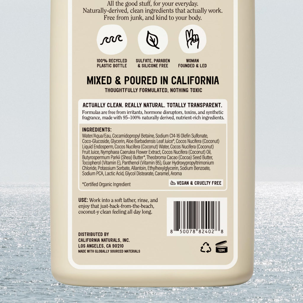 California Naturals Classic Clean Body Wash 2-Pack – Daily Clean, Vegan & Cruelty-Free, 20 oz